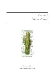 Cactus Reference Manual - Center for Computation & Technology