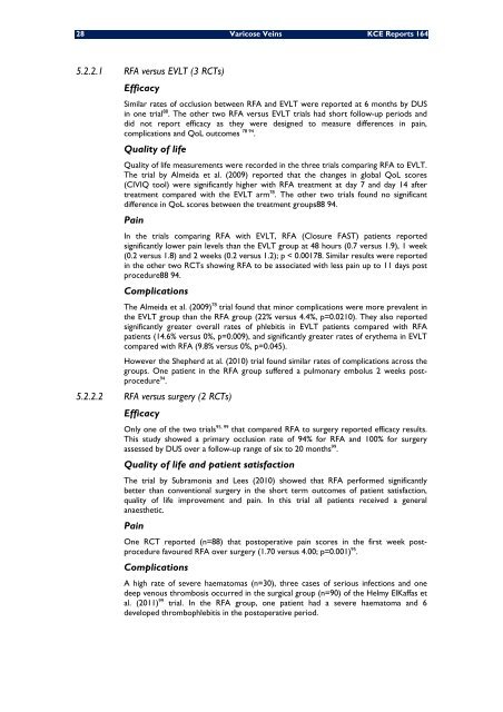 Diagnostic et traitement des varices des membres inférieurs - KCE