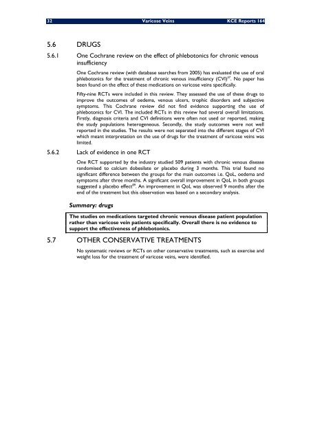 Diagnostic et traitement des varices des membres inférieurs - KCE