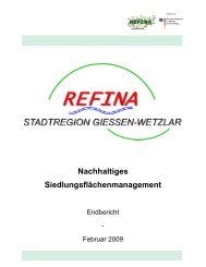 Nachhaltiges Siedlungsflächenmanagement - Refina