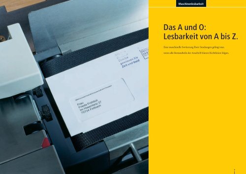 3-1-2 Infoblatt der Post Automationsfähige Briefsendungen