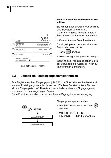 ultimail Betriebsanleitung Deutschland - GeWi.Tec GmbH