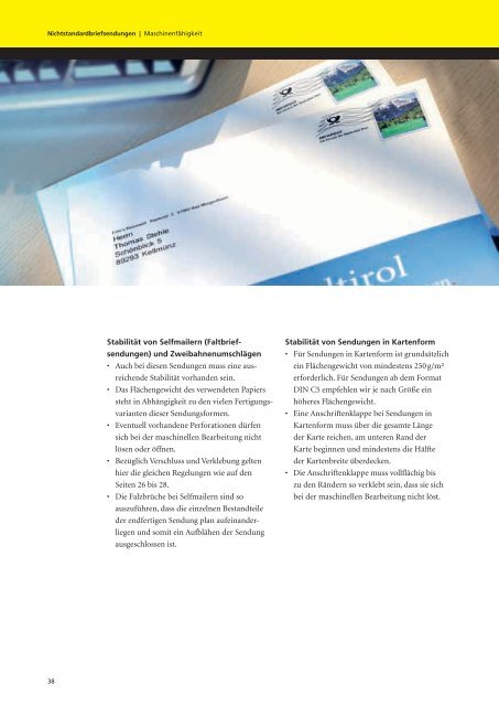 Automationsfähige Briefsendungen - Deutsche Post
