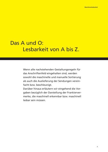 Automationsfähige Briefsendungen - Deutsche Post