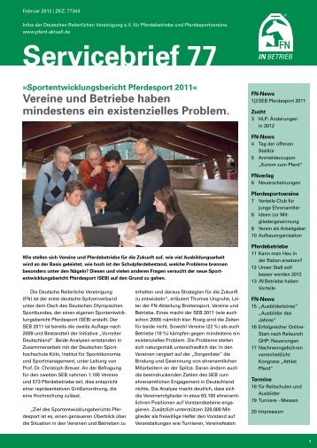 Servicebrief Nr 77.pdf - Reit-und Fahrverein Straubing-Oberpiebing