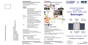 Bohrungen - Technische Universität Dresden
