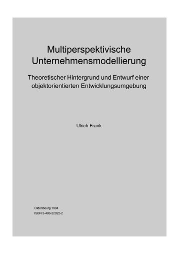 Multiperspektivische Unternehmensmodellierung: Theoretischer ...