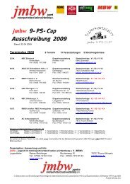jmbw 9-PS-Cup Ausschreibung 2009