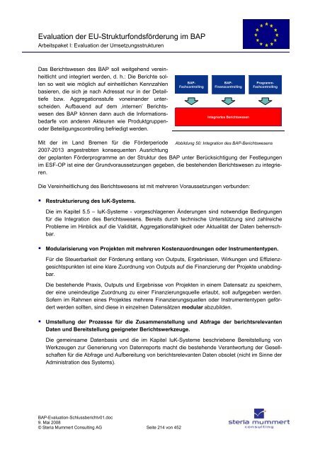 Evaluation zur Umsetzung der EU-Strukturfondsmittel im Rahmen ...