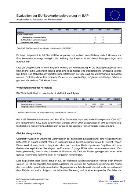 Evaluation zur Umsetzung der EU-Strukturfondsmittel im Rahmen ...