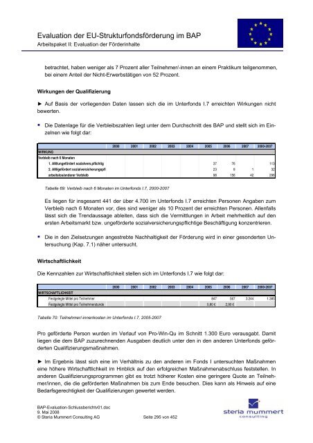 Evaluation zur Umsetzung der EU-Strukturfondsmittel im Rahmen ...