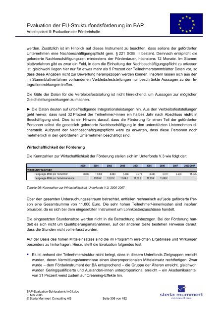 Evaluation zur Umsetzung der EU-Strukturfondsmittel im Rahmen ...