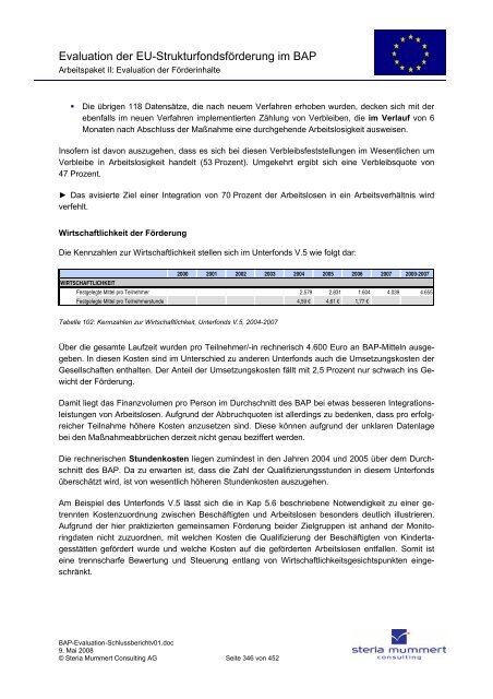 Evaluation zur Umsetzung der EU-Strukturfondsmittel im Rahmen ...