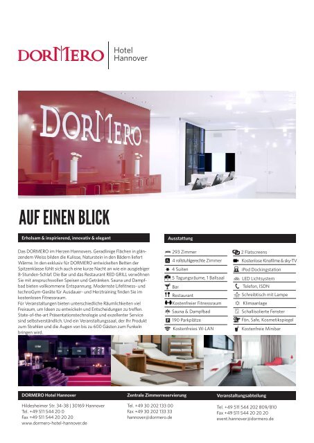 Unser aktuelles Factsheet - DORMERO Hotel Hannover