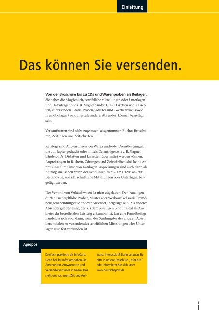 INFOPOST/Kataloge - direkt-mailing.de - Konzeption und Produktion ...