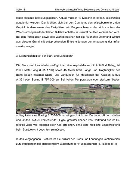 Die regionalwirtschaftliche Bedeutung des Dortmund Airport
