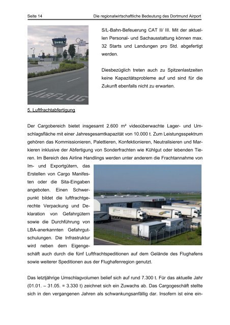 Die regionalwirtschaftliche Bedeutung des Dortmund Airport