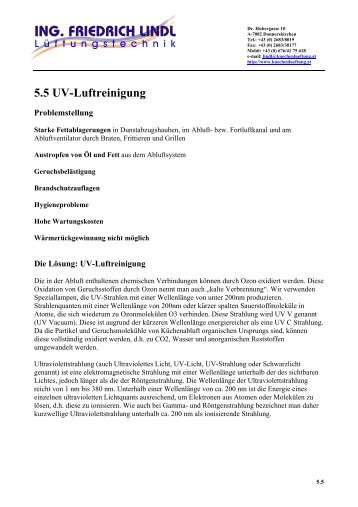 5.5 UV-Luftreinigung