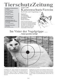 TierschutzZeitung - KatzenschutzVerein Karlsruhe und Umgebung eV