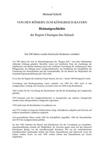 Heimatgeschichte - Region aktiv Chiemgau-Inn-Salzach eV