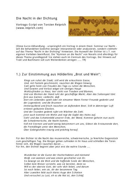 42+ Hymnen An Die Nacht Gedicht Pics