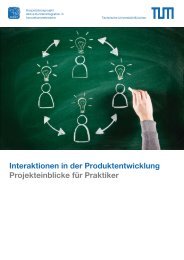 Interaktionen in der Produktentwicklung - Lehrstuhl für ...