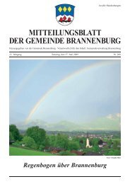 MITTEILUNGSBLATT DER GEMEINDE BRANNENBURG