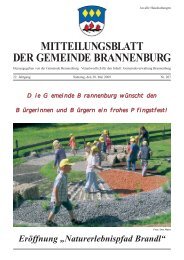 MITTEILUNGSBLATT DER GEMEINDE BRANNENBURG