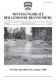 MITTEILUNGSBLATT DER GEMEINDE BRANNENBURG