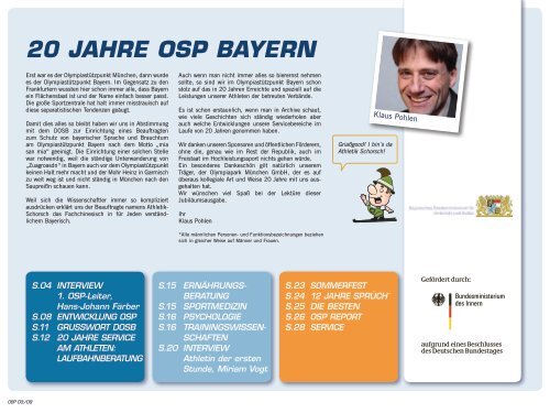 20 JAHRE OSP - OSP Bayern