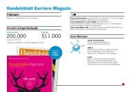 Handelsblatt Karriere Magazin Factsheet 2013 (PDF)