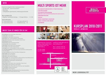 KURSPLAN 2010 /2011 - Sportcenter Multi Sports