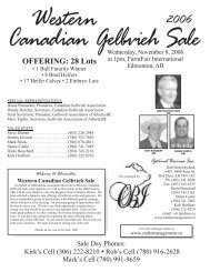 western canadian gelbvieh sale - Cattle Management by Optimal ...