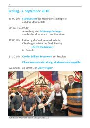 und Showprogramm Freisinger Volksfest 2010 - Stadt Freising