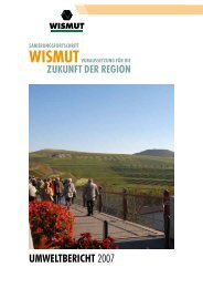 Umweltbericht 2007 (als *.pdf; 4,9 MB) - Wismut GmbH