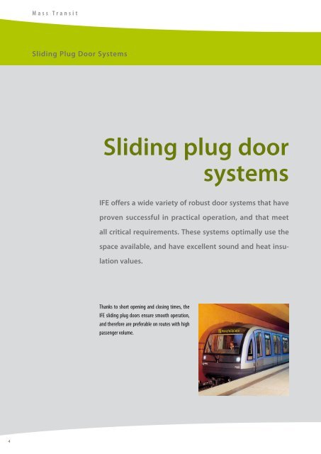 Sliding Plug Doors - IFE
