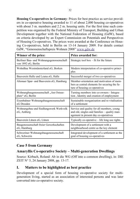 Case 5 from Germany Amaryllis Co-operative Society ... - ICA Housing