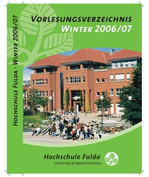 Winter 2006/07 Vorlesungsverzeichnis - Hochschule Fulda