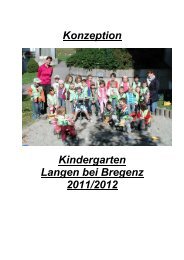 Konzeption Kindergarten Langen bei Bregenz 2011/2012