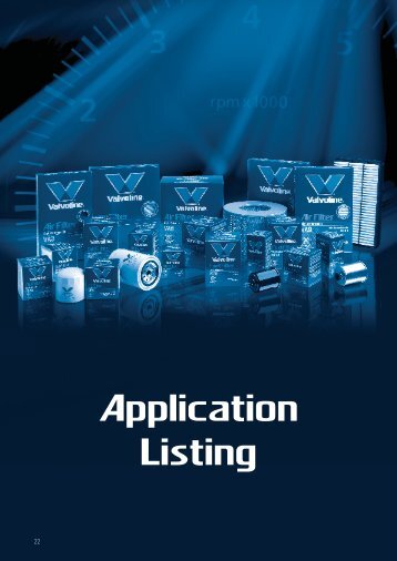 Applications by Make/Model - Valvoline