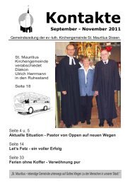 September - November 2011 - St. Mauritius Kirchengemeinde