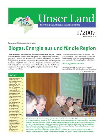 "Unser Land" 01/2007 - pdf Ausgabe zum Download - Landkreis ...