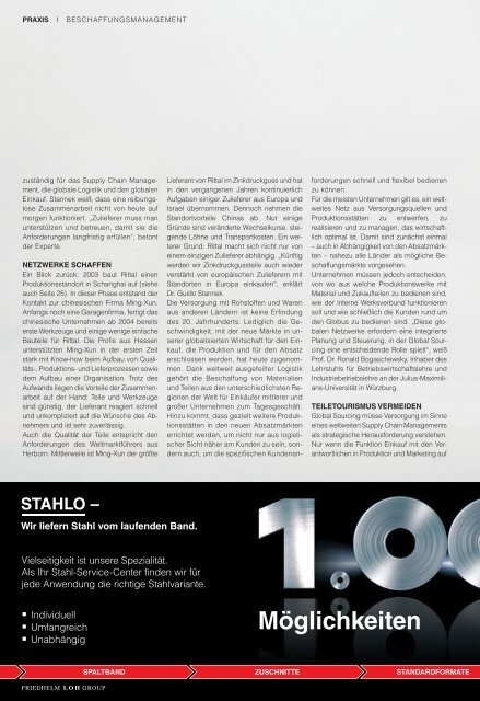 BeTop 2/2012 - Das Markenmagazin der Friedhelm Loh - Rittal