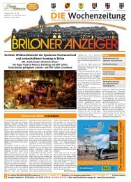 Nachrichten aus Brilon, Olsberg und Willingen - Briloner Anzeiger