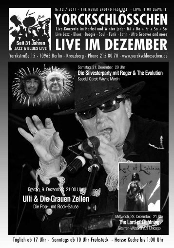 LIVE IM DEZEMBER - Yorckschlösschen