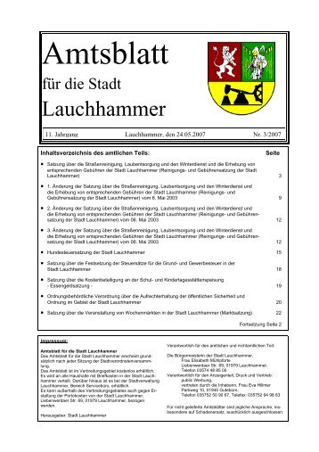 Amtsblatt 03/2007 - Stadt Lauchhammer