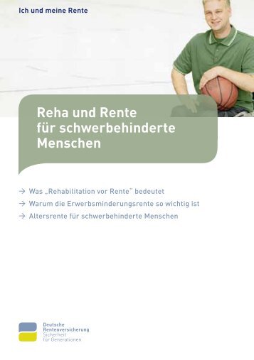 Reha und Rente für schwerbehinderte Menschen