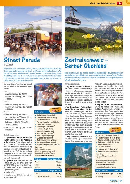 Jahresprogramm 2012 - Ehrlich Touristik