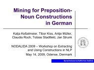 Mining for Preposition- Noun Constructions in German