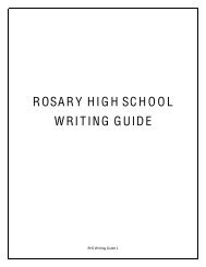 cont'd - Rosary High School